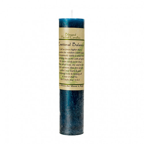 Blessed Herbal Pillar Candle: Emotional Balance