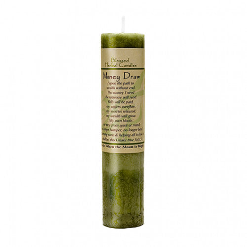 Blessed Herbal Candle: Money Draw