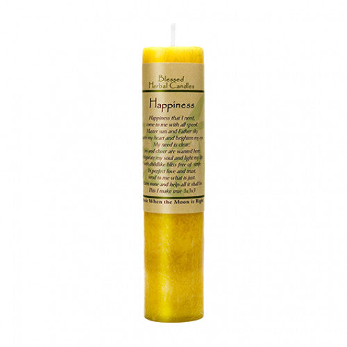 Blessed Herbal Candle: Happiness