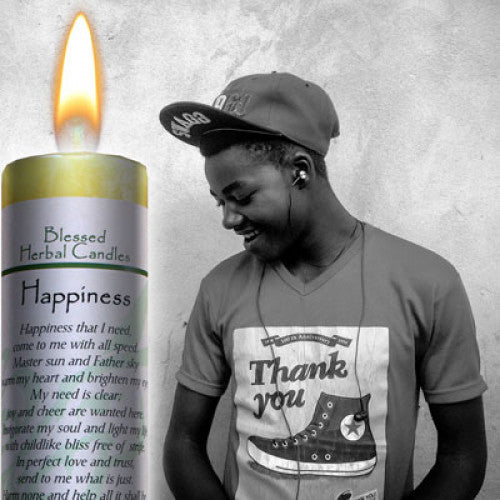 Blessed Herbal Candle: Happiness