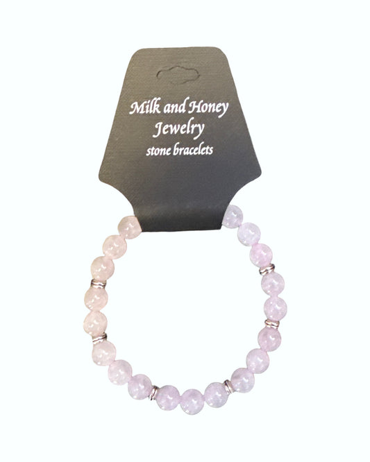 8mm ROSE QUARTZ - Power Bracelet Large