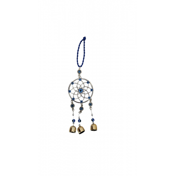 Wall Hanging Flower of life Evil Eye w Chimes