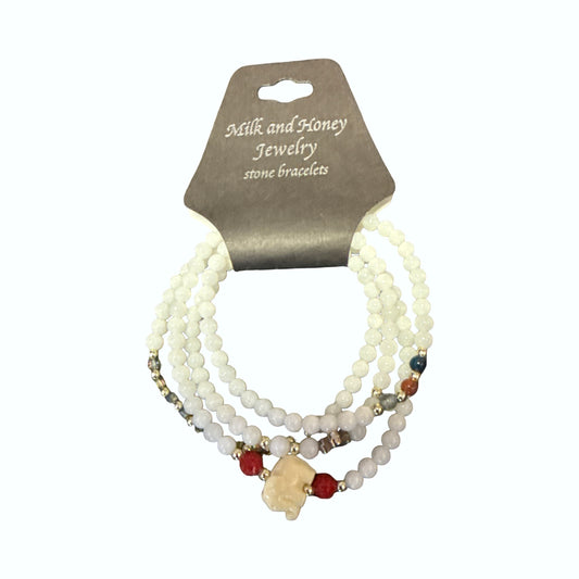 4 Wrap Elephant White Agate