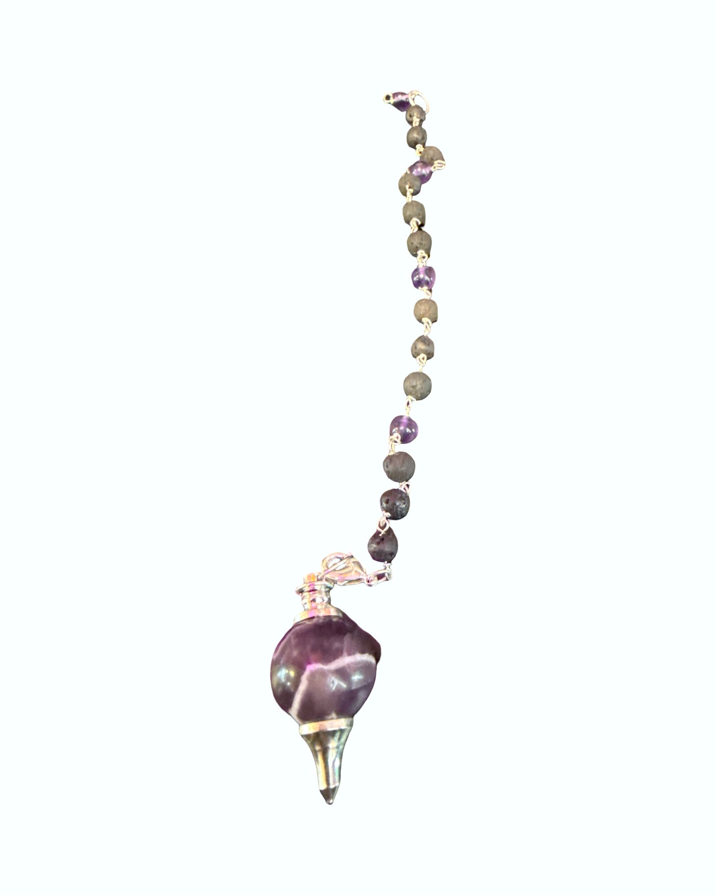 Pendulum Sephoroton w/ Lava Beads - Amethyst