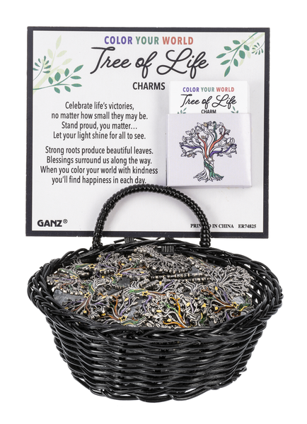 Color Your World Tree of Life Charm (ER74825)