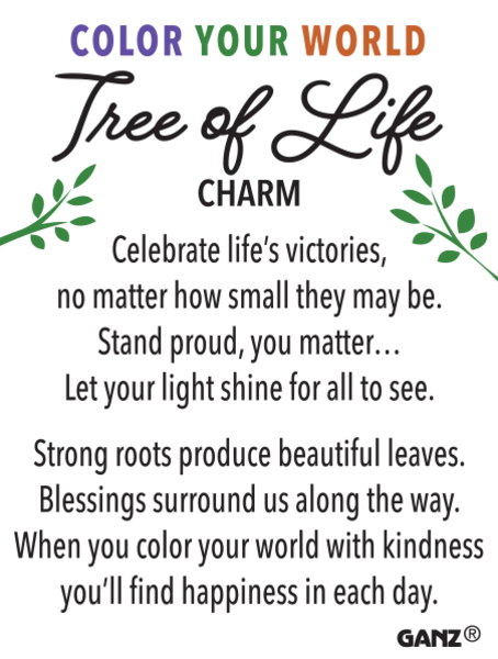 Color Your World Tree of Life Charm (ER74825)