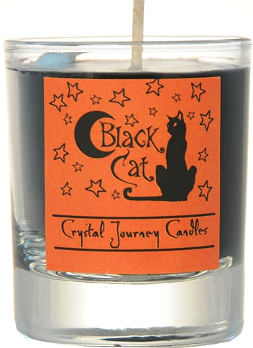 Black Cat: Reiki Charged Soy Herbal Votive