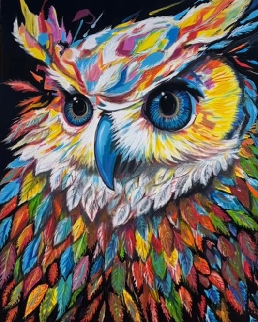 Enamel  Owl Painting - by William J. Panama