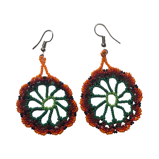 Handcrafted Huichol Peyote Earrings – Sacred Vision Design