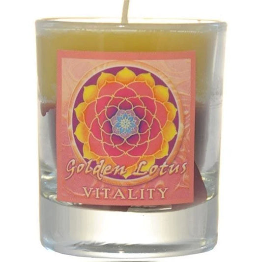 Mandala Candle: Golden Lotus "Vitality"