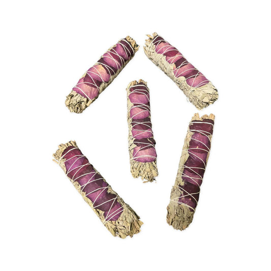 White Sage with Rose Petals (9-10")