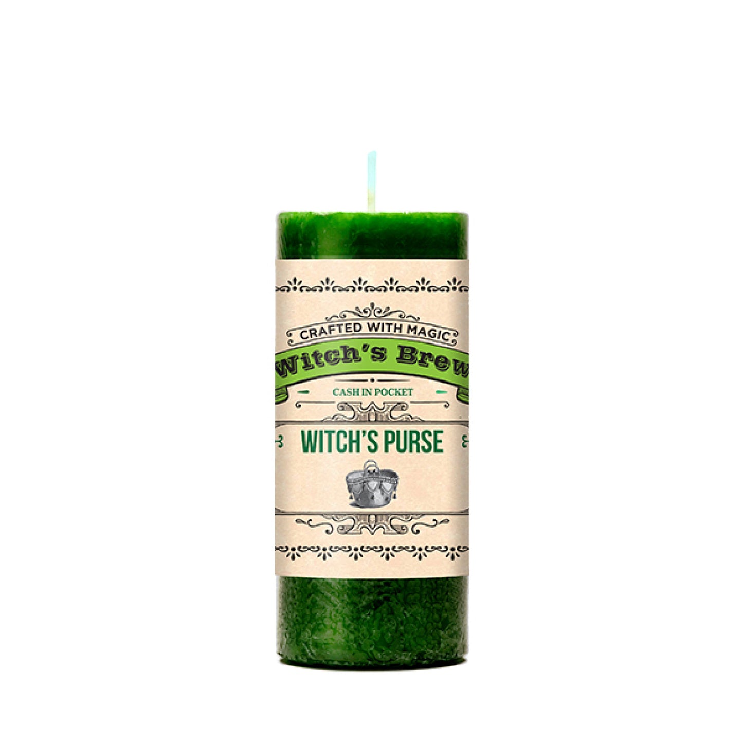 Witch's Brew Witch's Purse Candle (2"x4")