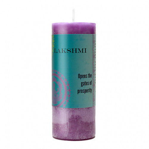 World Magic Lakshmi Pillar Candle