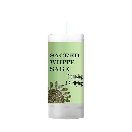 World Magic Sacred White Sage Candle
