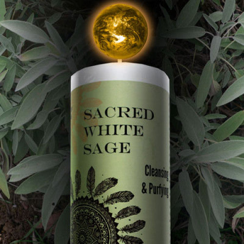 World Magic Sacred White Sage Pillar Candle