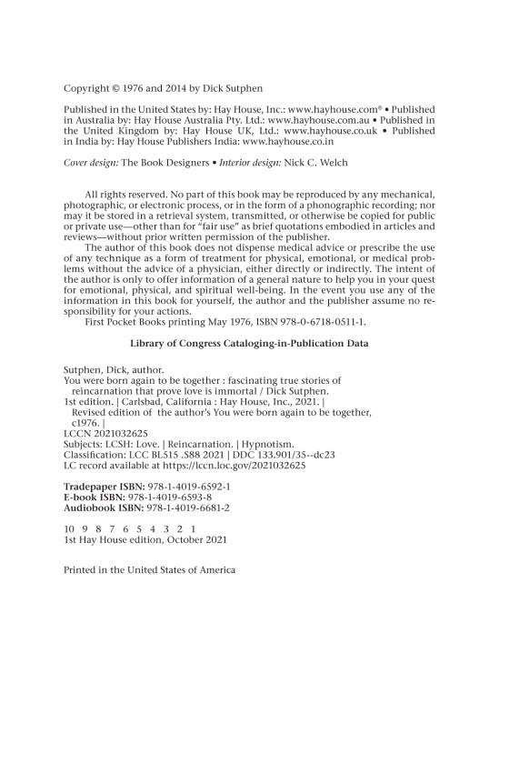 You Were Born Again to Be Together (Book)