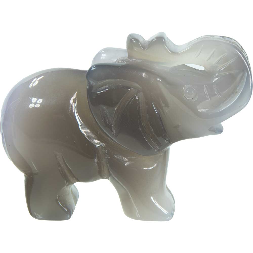 Druzy Agate Figurine - Elephant (Each)