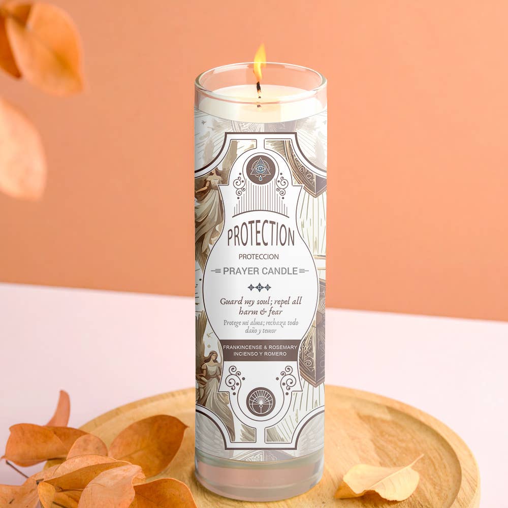 Prayer Candle - Protection (8 in., 9.5 oz.)