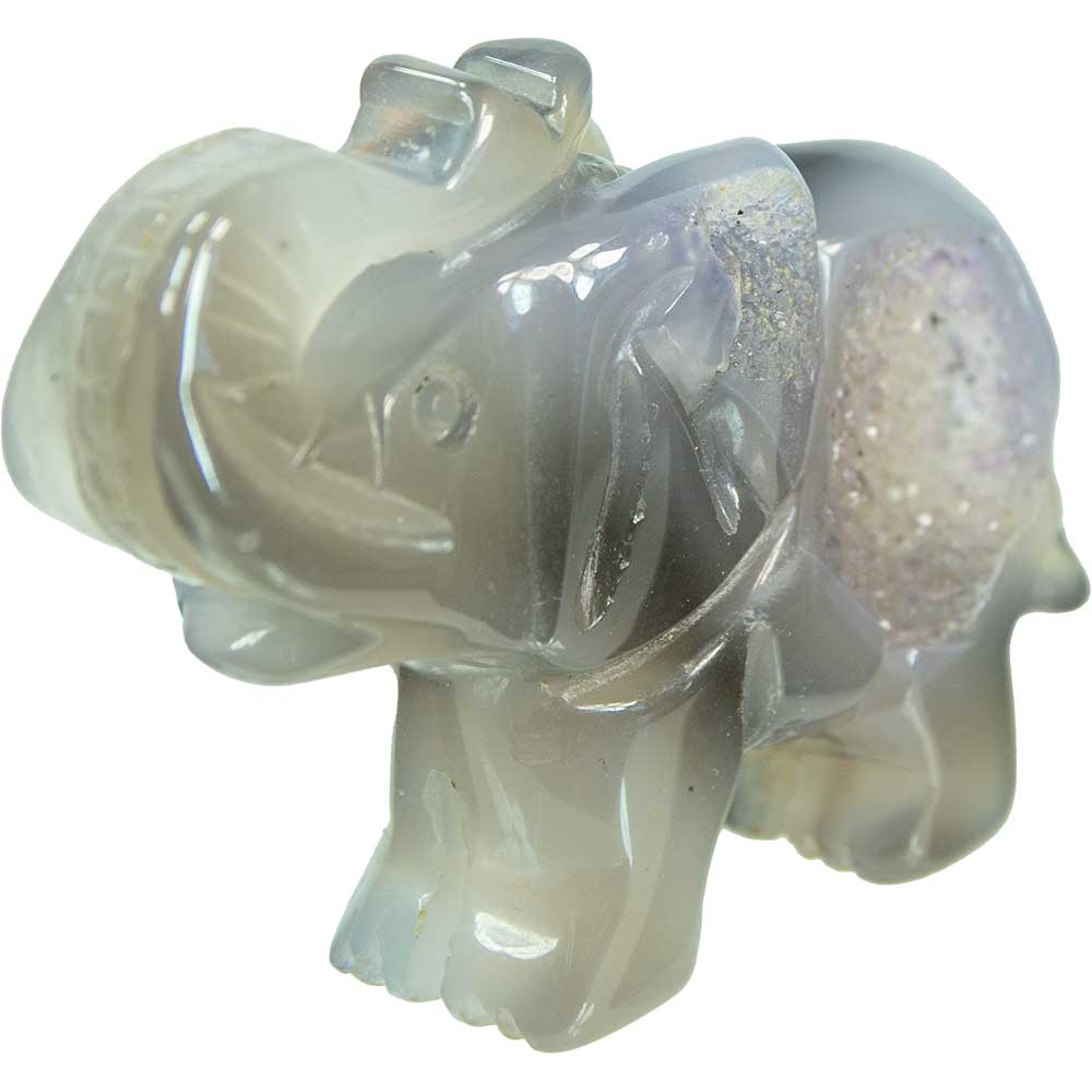 Druzy Agate Figurine - Elephant (Each)