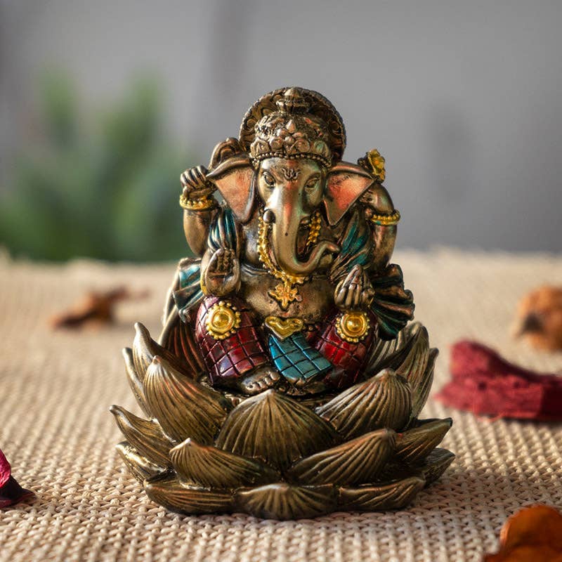 Ganesha Hindu God on Lotus