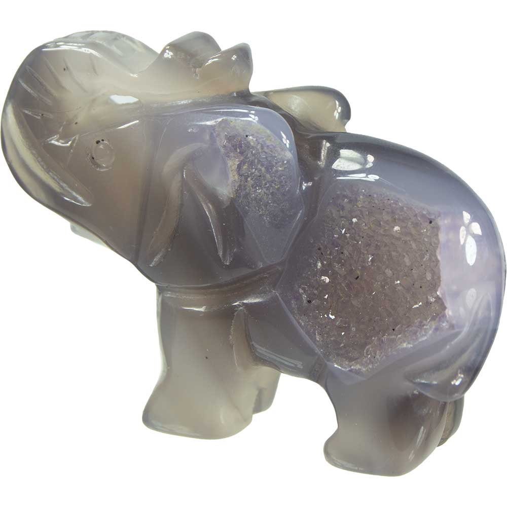 Druzy Agate Figurine - Elephant (Each)