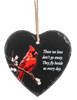 Cardinal Heart Ornament with Memorial Text