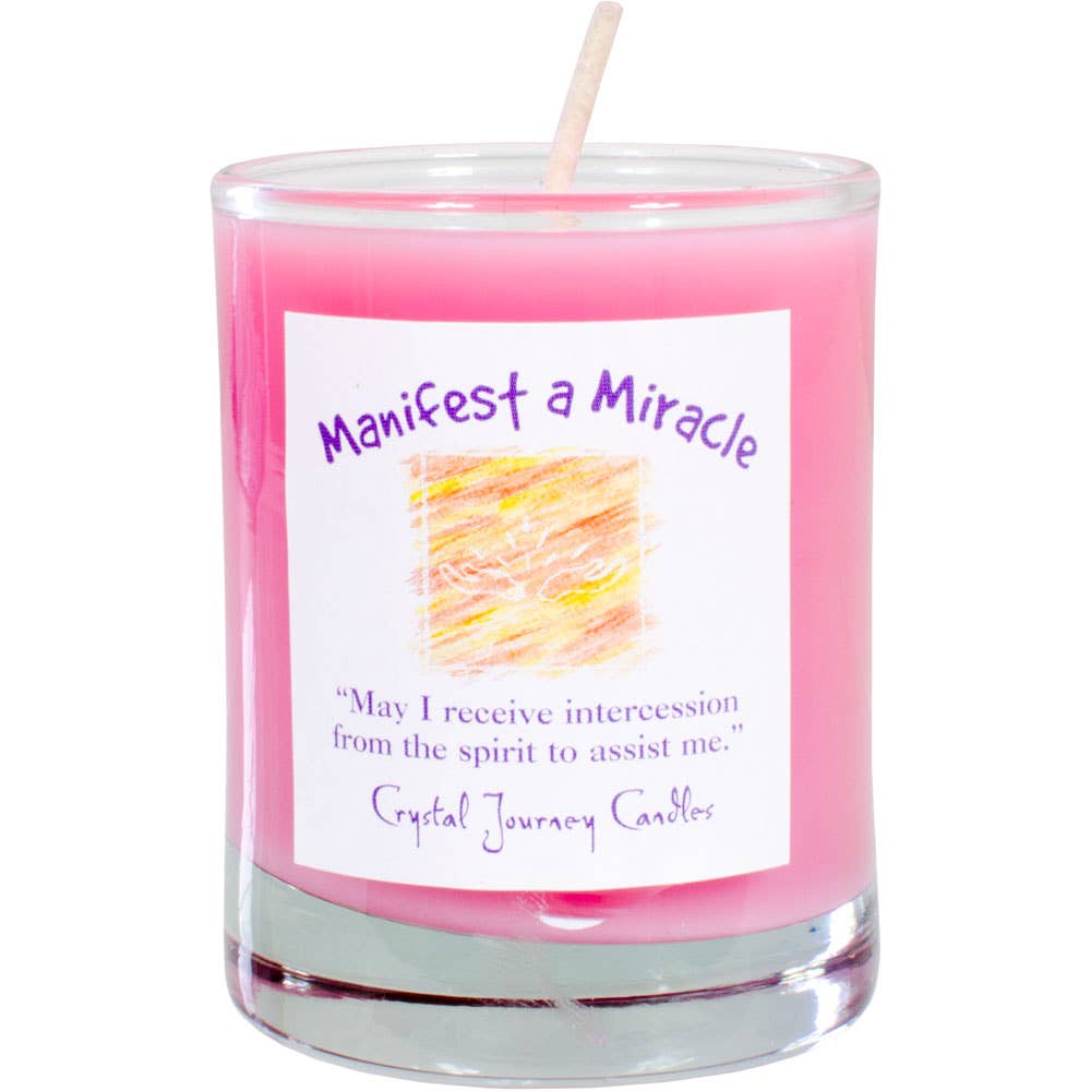 Soy Herbal Filled Votive Manifest A Miracle (Each)