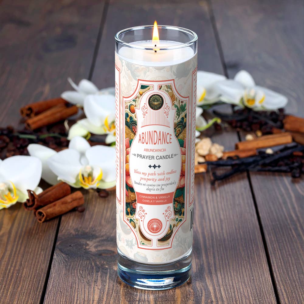 Prayer Candle, Abundance (8 in.) (9.5 oz)