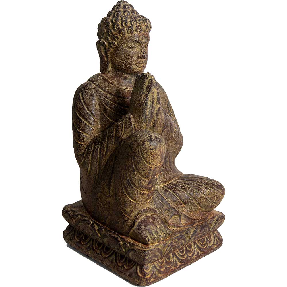 Volcanic Stone Statue - Namaste Resting Buddha