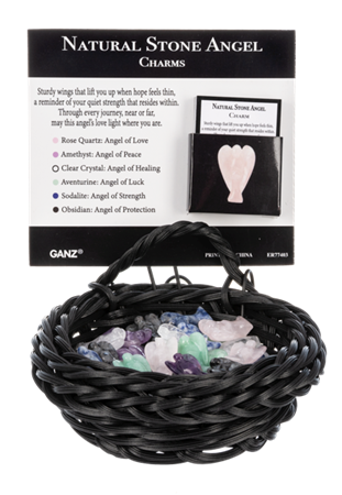 Natural Stone Angel Charms